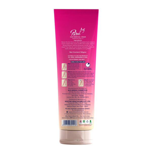 Paree Women Hair Removal Cream Silky Soft With Rose