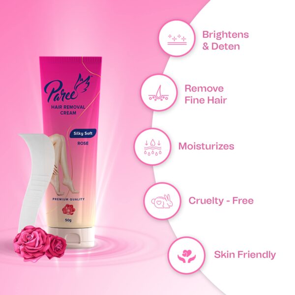 Paree Women Hair Removal Cream Silky Soft With Rose